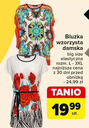 Bluzka wzorzysta l-3xl promocja