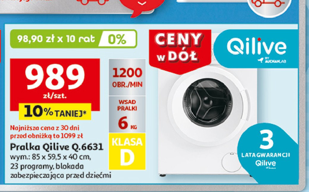 Pralka q.6631 Qilive promocja w Auchan