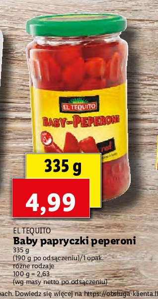 Papryczki peperoni czerwone El tequito promocja