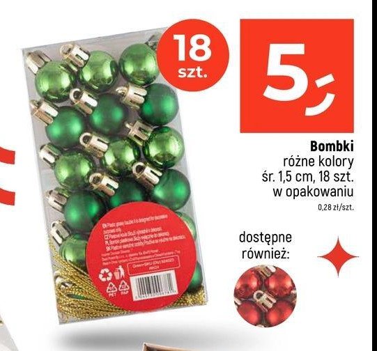 Bombki 1.5 cm promocja