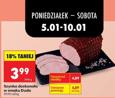 Szynka doskonała w smaku Duda promocja w Biedronka