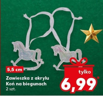 Zawieszka z akrylu Koń na biegunach 2 szt. 5,5 cm promocja w Kaufland