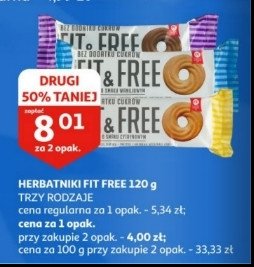 Herbatniki waniliowe Cukry nyskie fit&free promocja