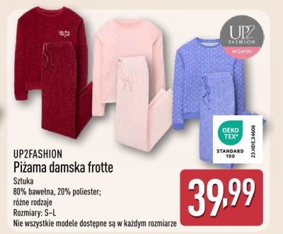 Piżama damska frotte UP2FASHION promocja w Aldi