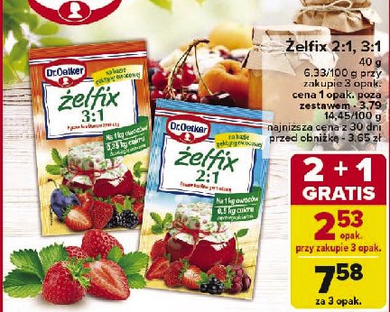 Żelfix 2:1 Dr. oetker promocja w Carrefour