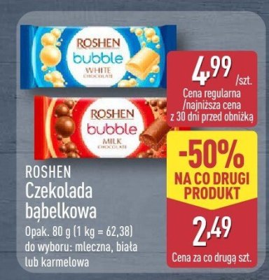 Czekolada bąbelkowa karmelowa promocja w Aldi