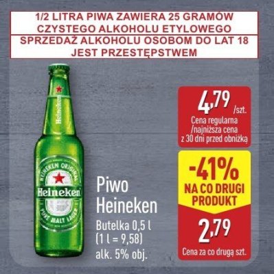 Piwo Heineken promocja w Aldi