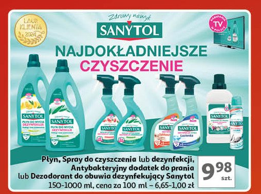 Płyn dodatek dezynfekujący do prania Sanytol promocja