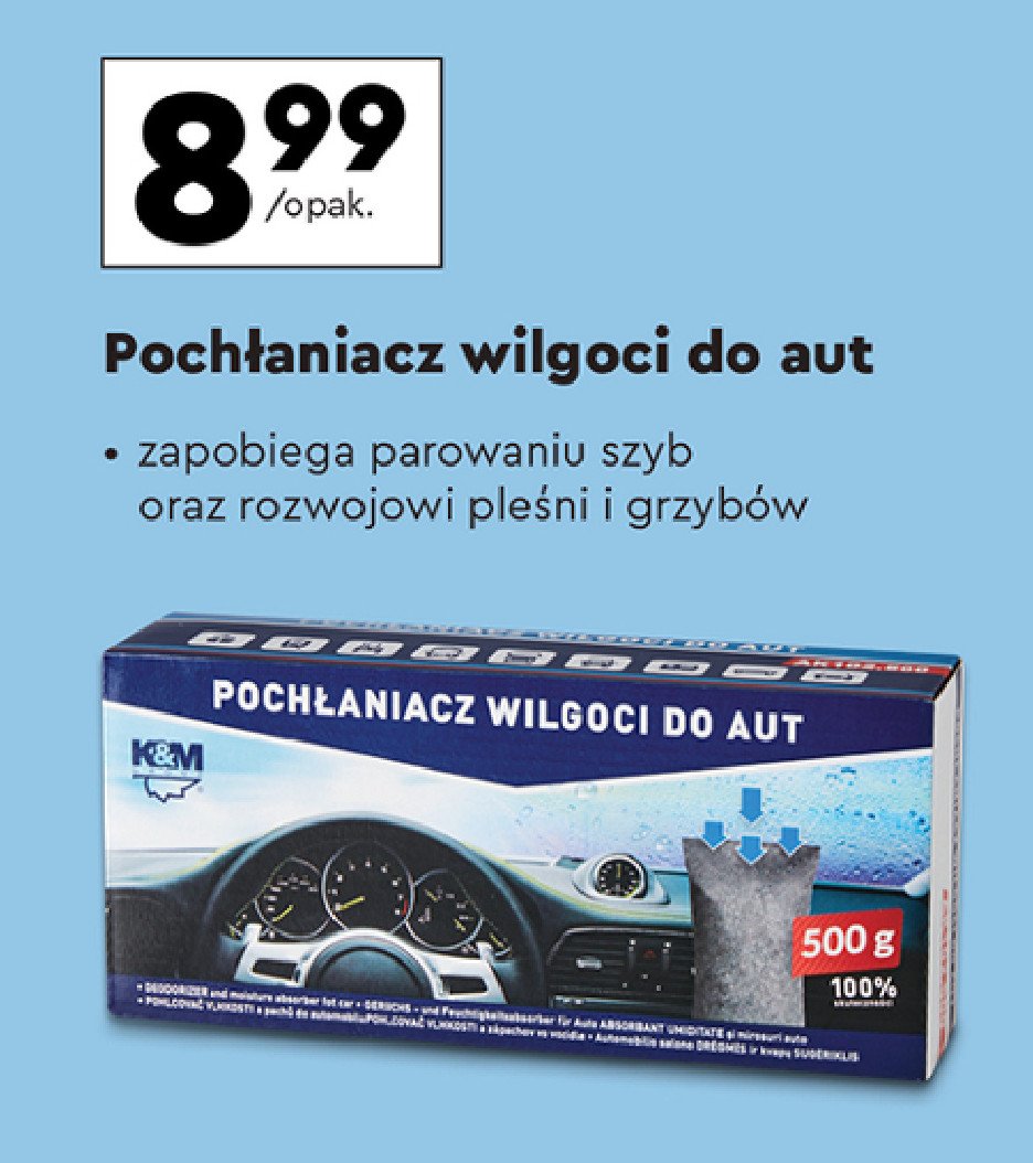 Pochłaniacz wilgoci do samochodów K&m promocja