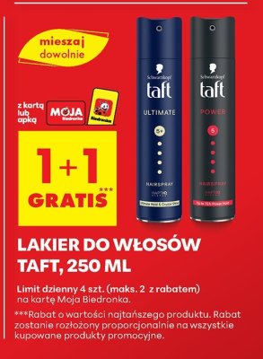 Lakier do włosów Taft Ultimate promocja w Biedronka