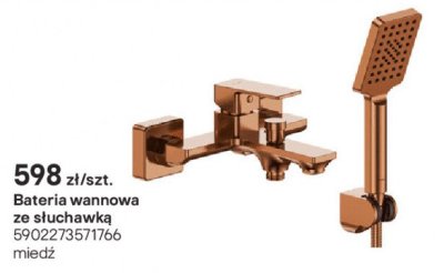 Bateria wannowa ze słuchawką miedziana Valvex promocja w Castorama