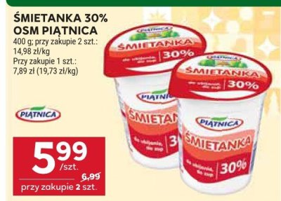 Śmietanka 30% osm piątnica promocja w Stokrotka