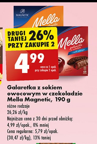Galaretka w czekoladzie wiśniowa Magnetic mella promocja