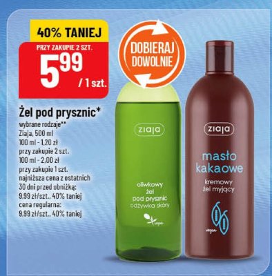 Żel pod prysznic Ziaja promocja w POLOmarket