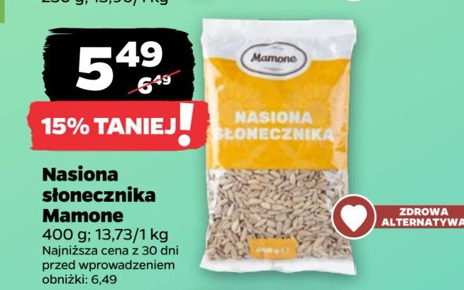 Nasiona słonecznika Mamone promocja