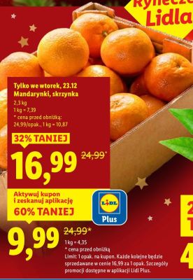 Mandarynki skrzynka promocja w Lidl