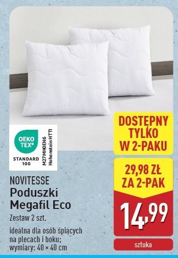 Poduszki megafil eco 40 x 40 cm Novitesse promocja