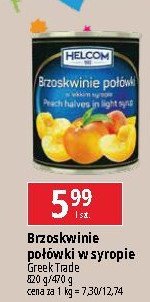 Brzoskwinie połówki w lekkim syropie Helcom promocja