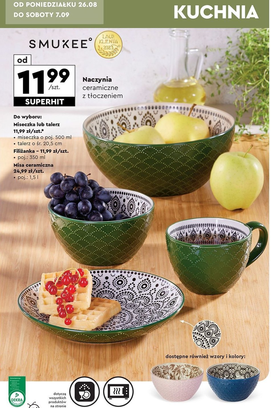 Misa ceramiczna z tłoczeniem 1.5 l Smukee promocja