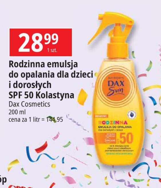 Spray do opalania spf50+ Dax sun promocja