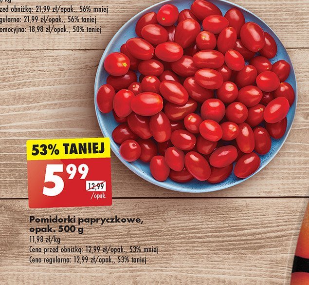 Pomidory papryczkowe czerwone promocja