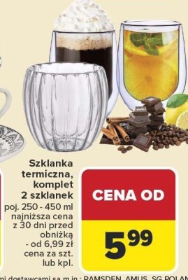 Szklanka termiczna, komplet 2 szklanek promocja w Carrefour Market