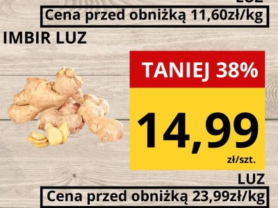 Imbir luz promocja w Supeco