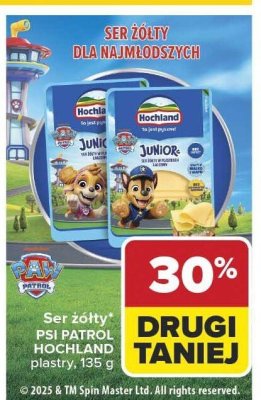 Ser żółty PSI PATROL Hochland plastry promocja w Carrefour Market