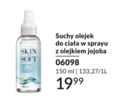 Olejek suchy do ciała w sprayu z olejkiem jojoba promocja w AVON