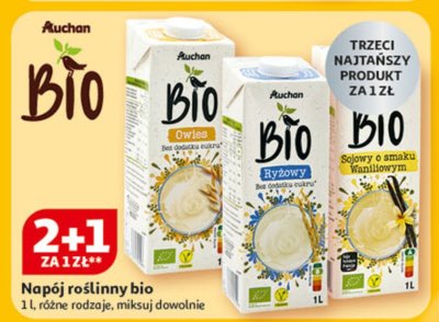 Napój roślinny bio 1 l różne rodzaje promocja w Auchan
