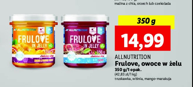 Mus wiśniowy Allnutrition frulove in jelly promocja