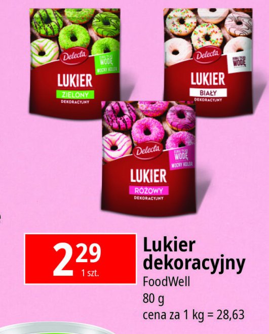 Lukier różowy Delecta promocja