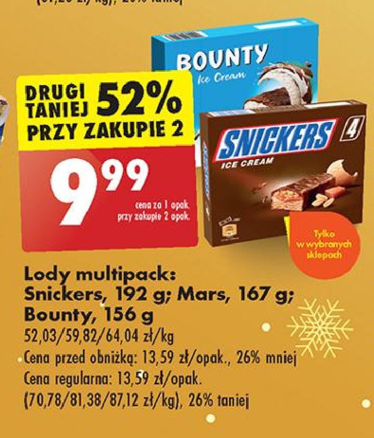 Lody Bounty ice cream promocja