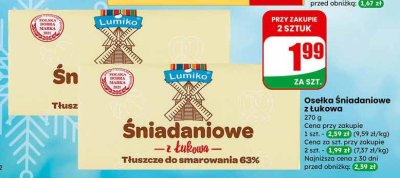 Osełka śniadaniowe z łukowa Lumiko promocja w Dino