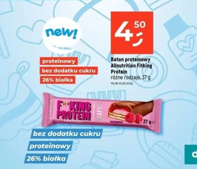 Baton proteinowy Allnutrition Fitking Protein różne rodzaje promocja w Dealz