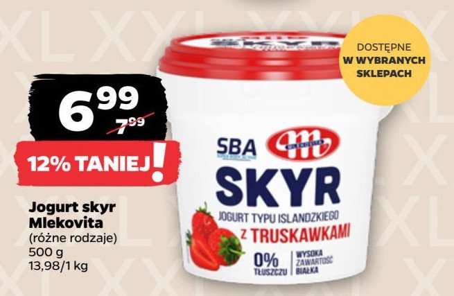 Jogurt skyr z truskawkami Mlekovita sba promocja