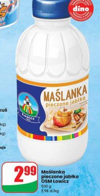 Maślanka pieczone jabłko Mrągowska promocja w Dino