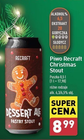 Piwo dessert ale RECRAFT promocja w Aldi