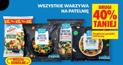 Warzywa na patelnię wszystkie rodzaje drugi produkt -40% promocja w Biedronka