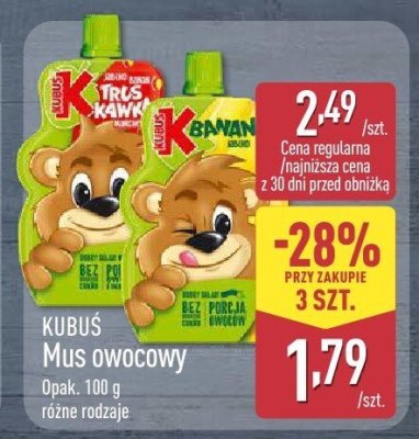 Mus owocowy promocja w Aldi