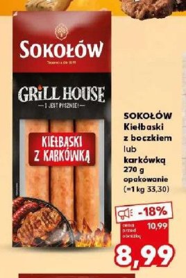 Kie艂baski z boczkiem Soko艂贸w grill house promocja