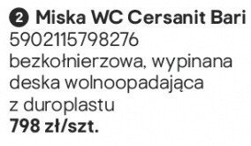 Miska WC Cersanit Bari promocja w Castorama