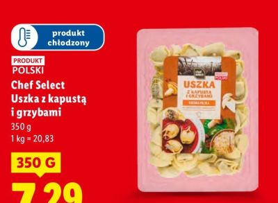 Uszka z kapustą i grzybami Chef Select promocja w Lidl