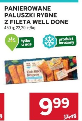 Panierowane paluszki rybne z fileta Well Done promocja w Stokrotka
