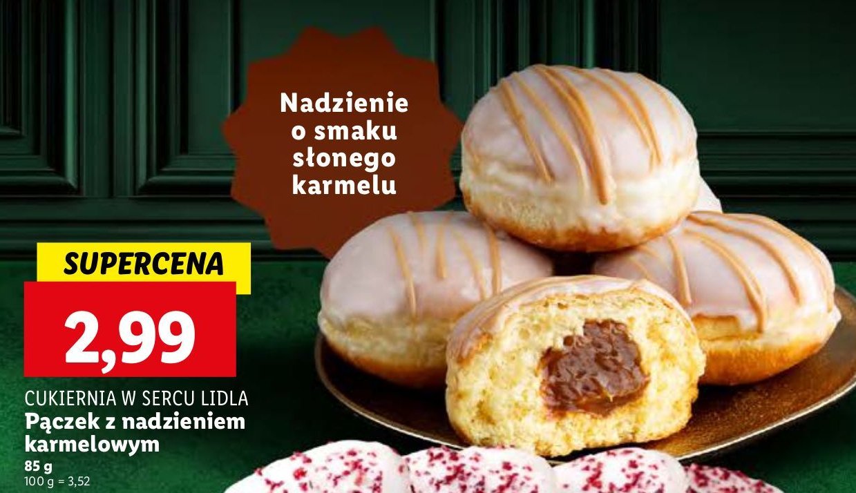 Pączek z nadzieniem karmelowym Cukiernia lidla promocja w Lidl