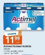 Jogurt Actimel/Actikids różne rodzaje promocja w Leclerc