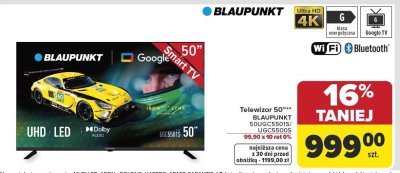 Telewizor 50 cali BLAUPUNKT 50UGC5501S/UGC5500S promocja w Carrefour