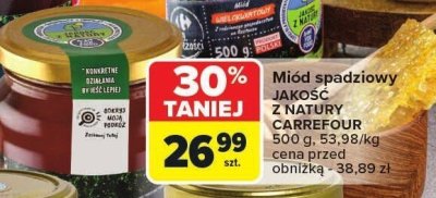 Miód spadziowy promocja w Carrefour