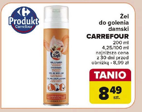 Żel do golenia Carrefour soft promocja