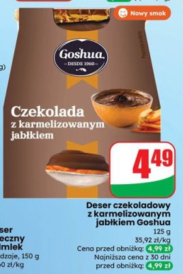 Deser czekoladowy z karmelizowanym jabłkiem Goshua promocja w Dino